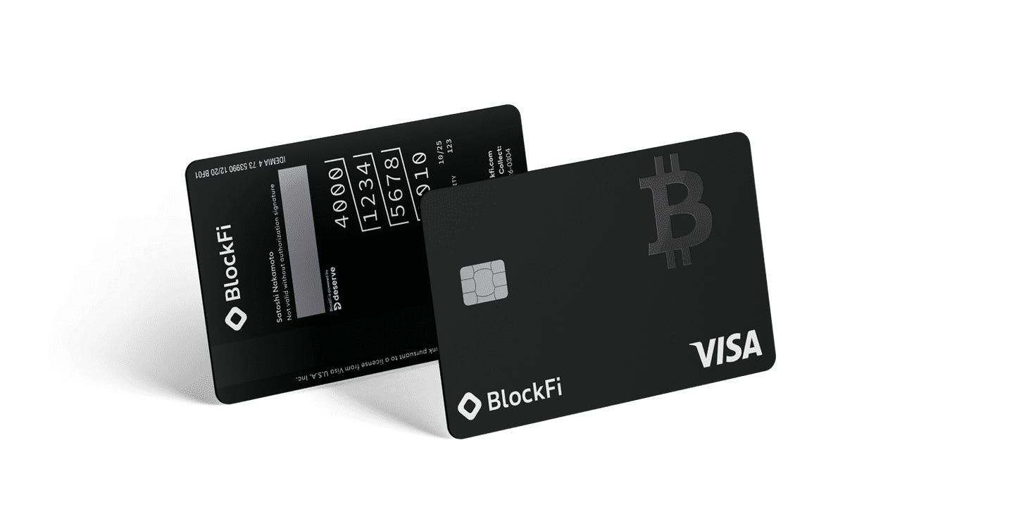 Bitcoin rewards credit card